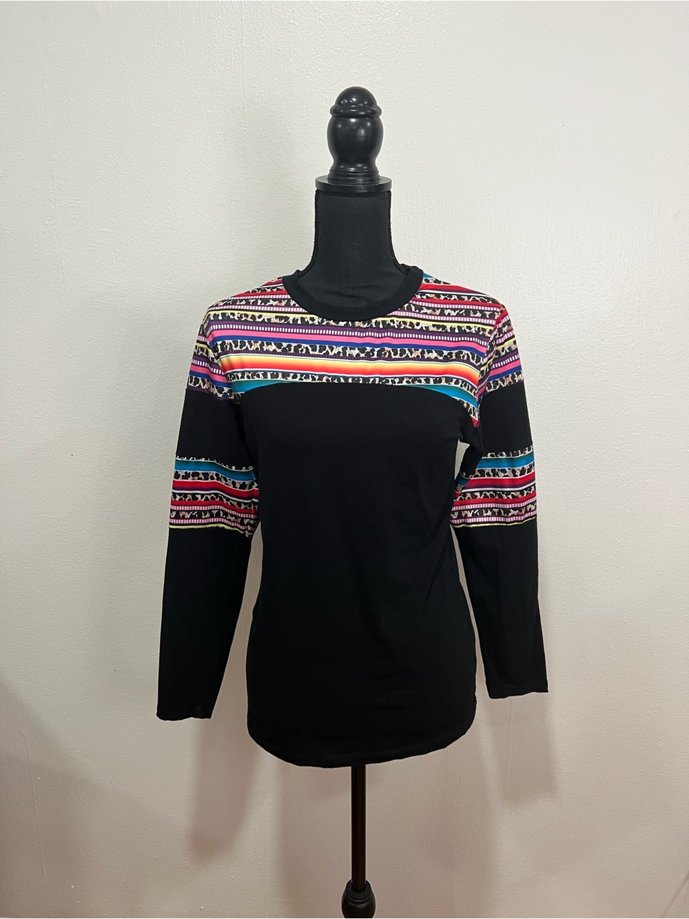 Black long sleeve top